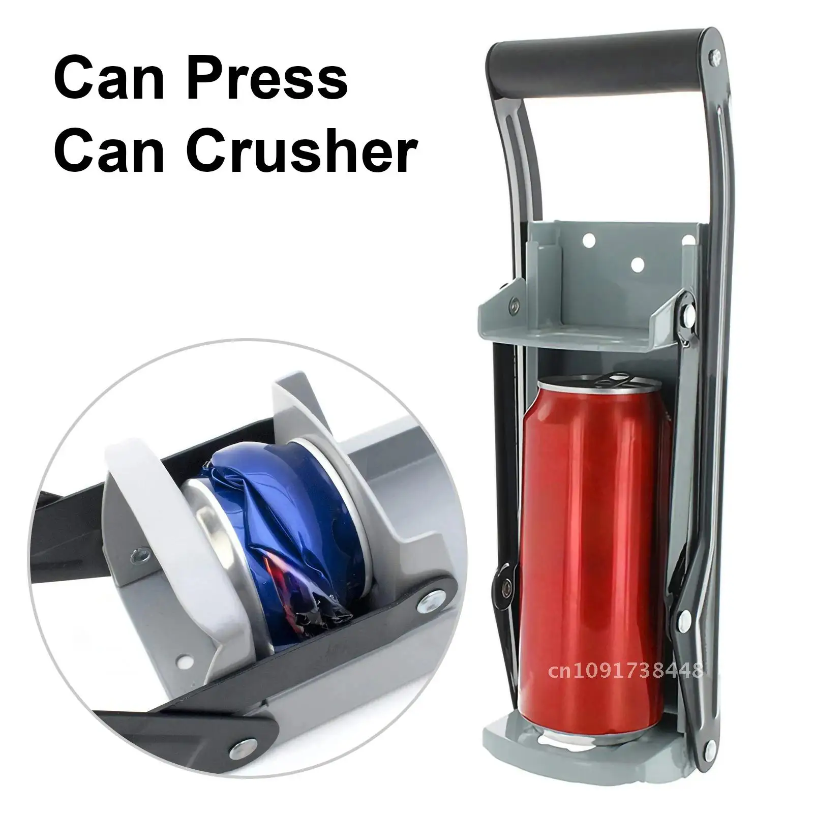 Multifunction Can Crusher Heavy Duty Wall Mounted Hand Push Soda Beer Cola Bottle Opener Smasher Portable Smasher For Kitchen