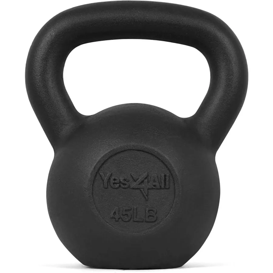 

Cast Iron Kettlebell 5-80 Lb for Full Body Workout Strength Training Push Up - Single Set of 2 in Multiple Colors