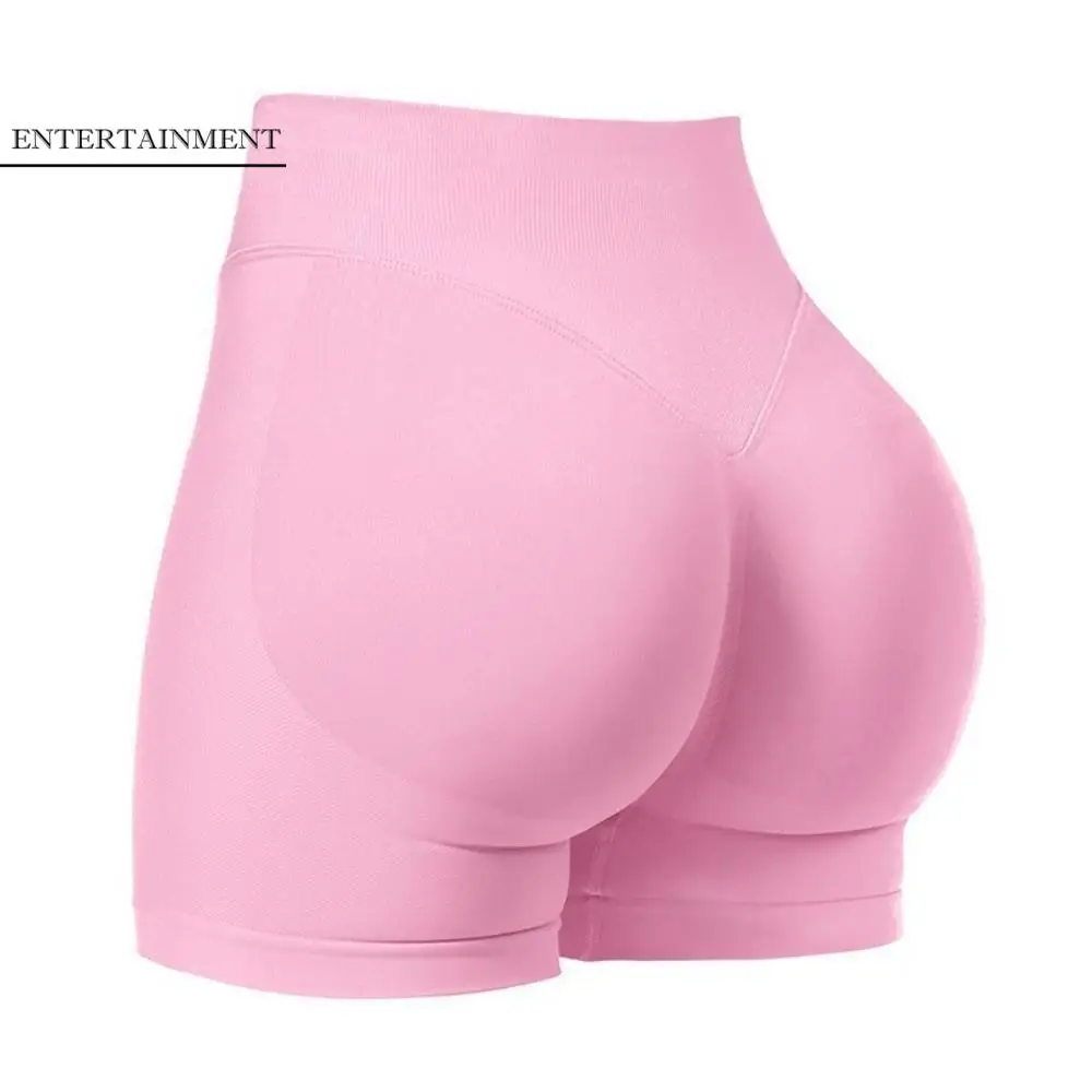 

Seamless Leggings Gym Shorts Elastic Breathable Fitness Shorts Lifted Buttocks Solid Color Biker Shorts Women's Fitness