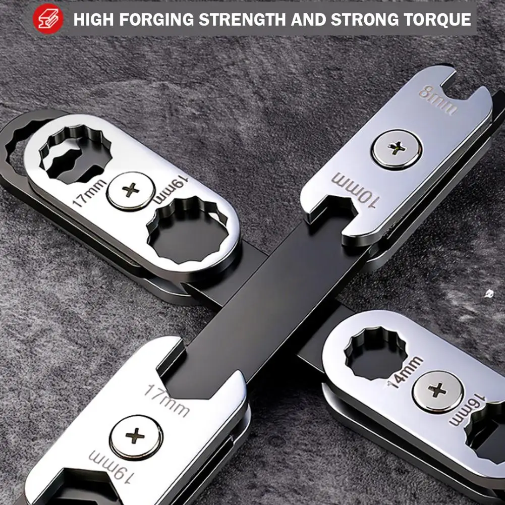 8 in1 Universal Torx Wrench Plum Wrench Automotive Repair Wrench Adjustable Portable 360° Rotatable Mechanical Tool