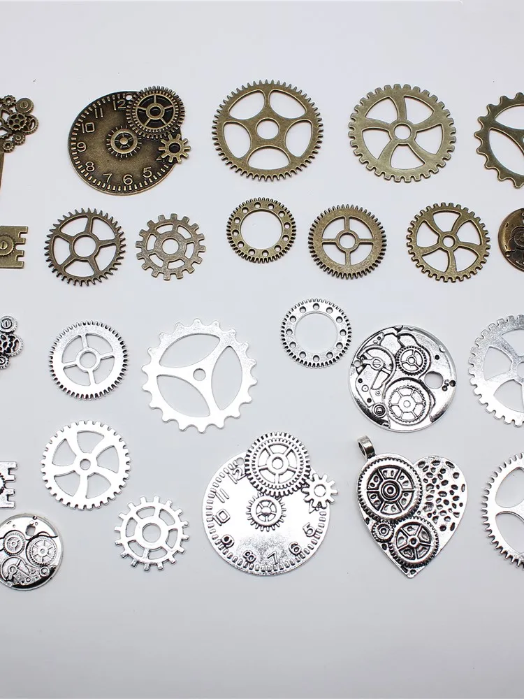 10 sztuk duży rozmiar stop Charm mechaniczne Steampunk zębatki i koła zębate Diy akcesoria do samodzielnego tworzenia biżuterii — zdjęcie 2