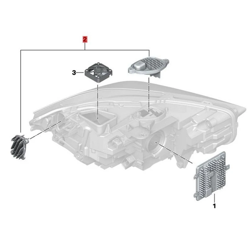 Full Set LED Headlight Module 63119448115 63119448116B For BMW 1 2 Series F40 F44 2020-2022 DRL Angel Eye Source Lights