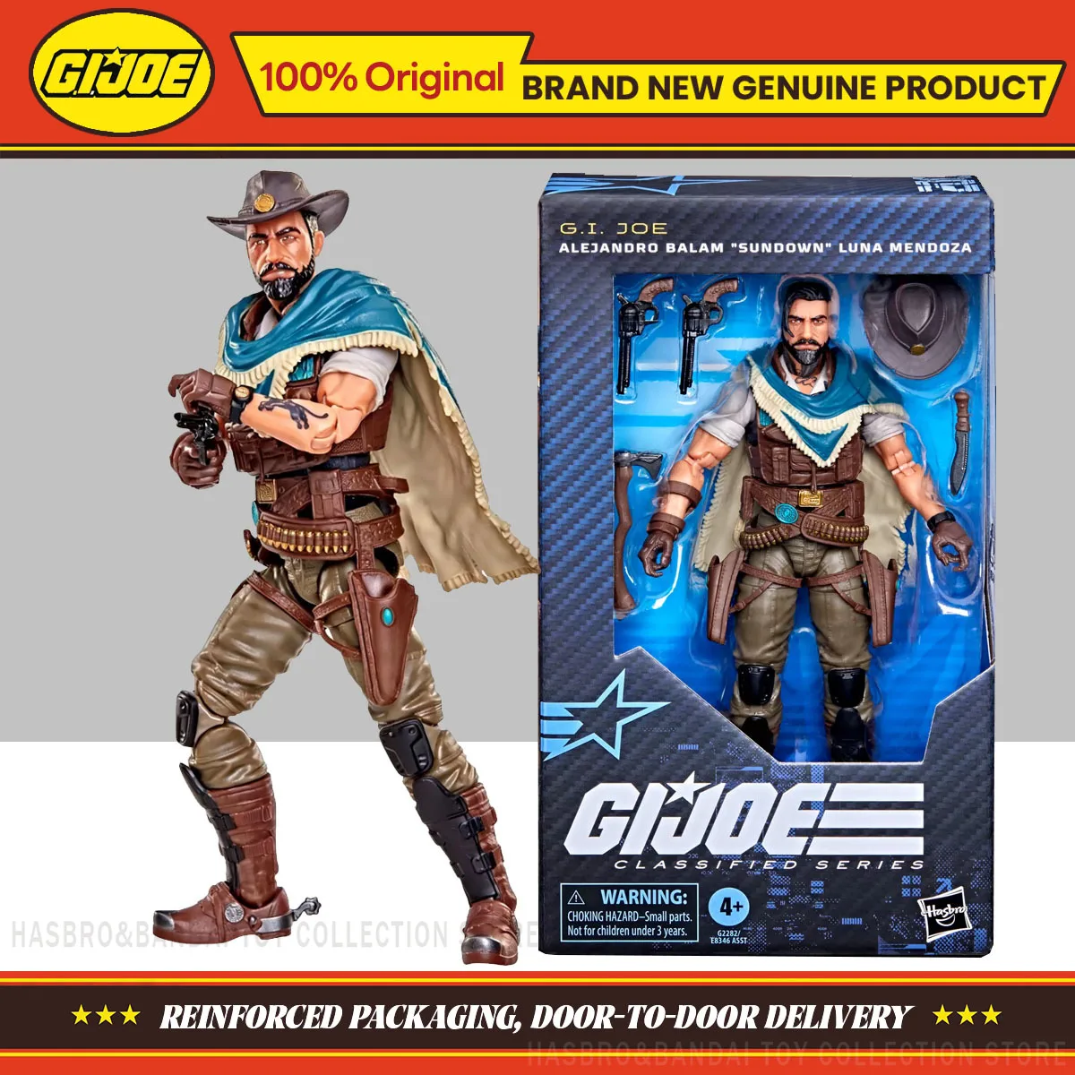 Hasbro G.I. Serie Clasificada de Joe # Figura de Acción Coleccionable Original de 15 cm de Alejandro Balam "Sundown" Luna Mendoza