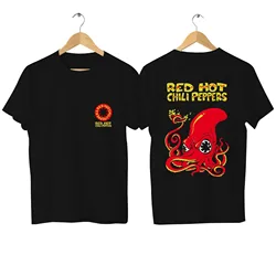 男性用のロックンロールミュージックプリントTシャツ,カジュアルで快適な赤い熱気球,ストリートウェア,S-4XL,ライセンス済み,2024