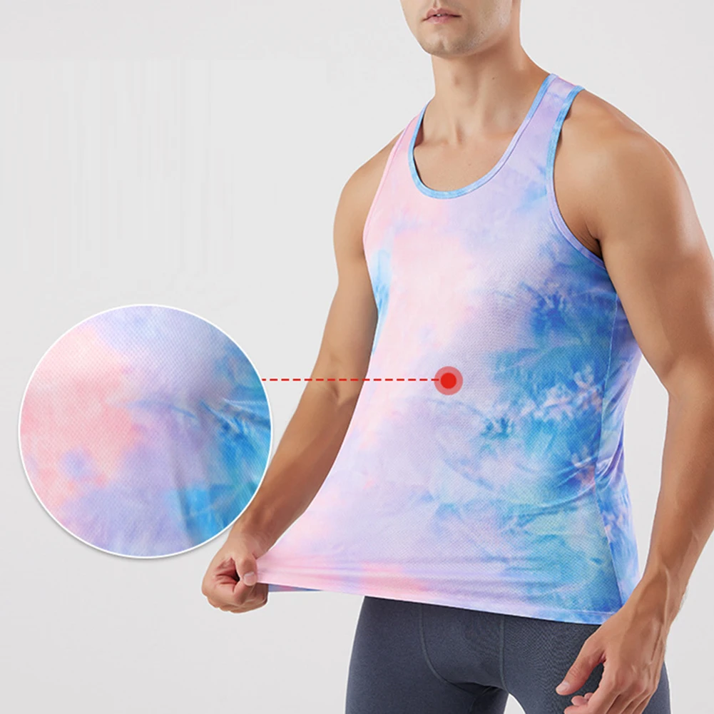 Quick Drying Tank Top Bodybuilding Vest For Holiday For Vacation Athletics Casual Style Elastic Polyester Fabric