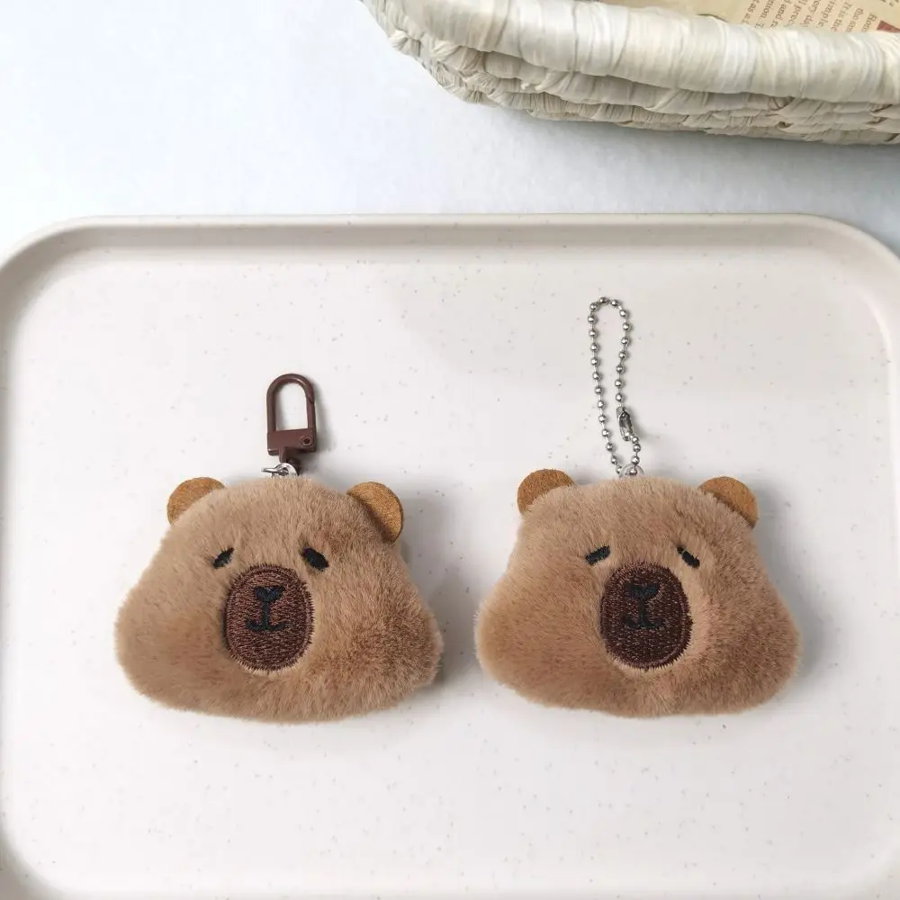 Cute PP Cotton Capybara Plush Keychain Collection Soft Capibala Plush Doll Fluffy Ins Kapibala Backpack Pendant Backpack Decor