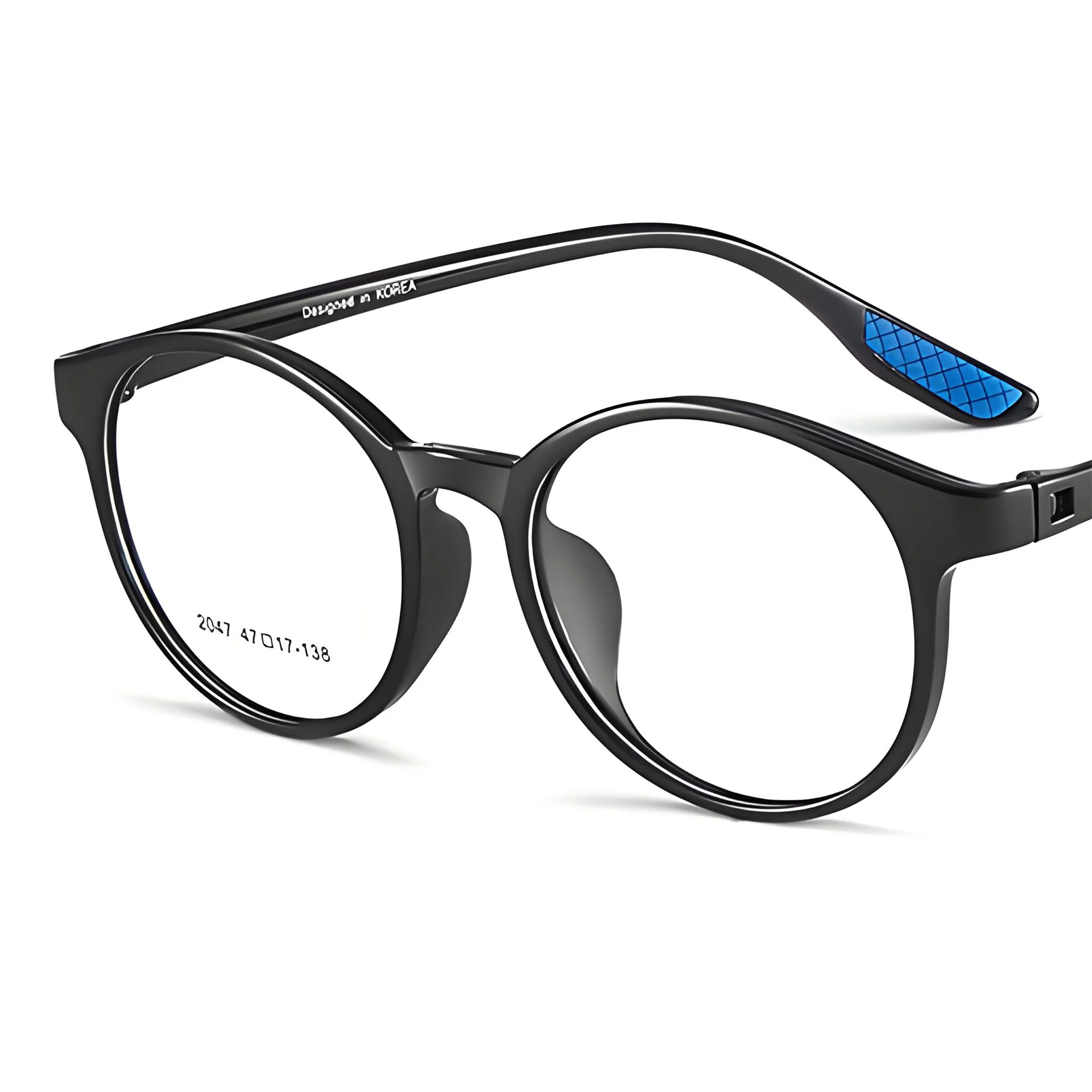 إطار نظارات عصري خفيف غير مفتوح للأطفال عدسات بصرية بحافة واسعة 4 مم مع وصفة نظارات متدرجة اللون