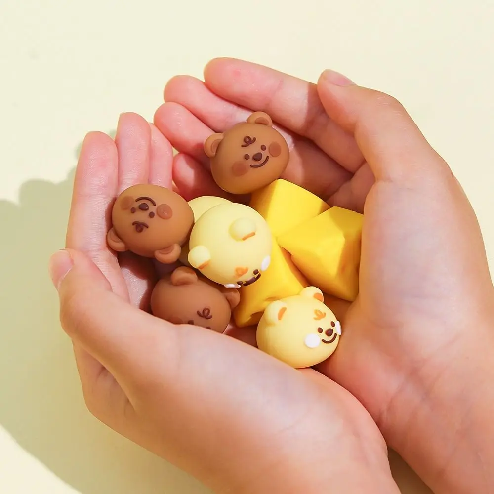 

Cheese Bear Panda Fast Food 3D Shape Eraser High Elasticity Dustless Sharing Packing Mini Eraser Traceless Pencil Wiping Eraser