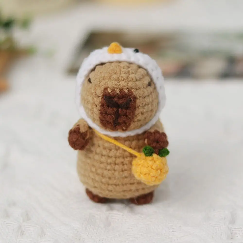 DIY Kit de Crochet com Ganchos para Iniciantes, Crochê Recheado Animal, Capivara Handmade, cobaia, Conjunto de Fios, Novo