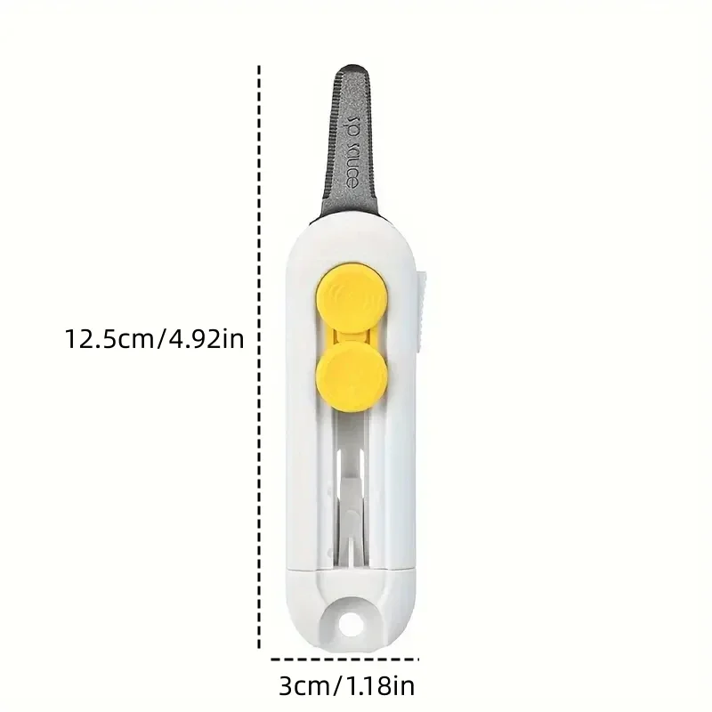 1ks magnetický mini mala skříňka řezačka přenosné skříňka řezačka dopis otvírač a papír řezačka zatažitelný čepel odolný ABS materiál mini mala skříňka