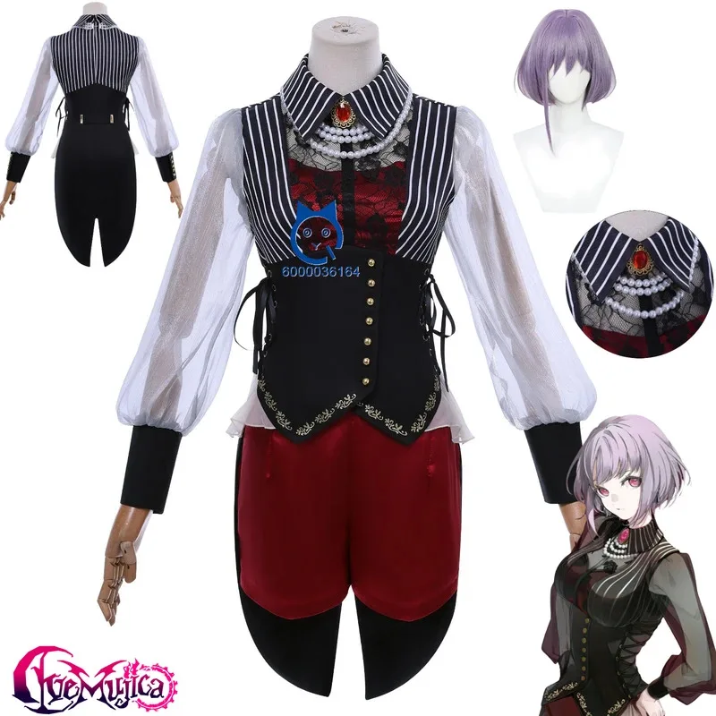 

BanG Dream! Ave Mujica Nyamu Yutenji Cosplay Love Live Amoris Role Play Costume Hot Stage Uniform Dress Wig for Women Comic Con