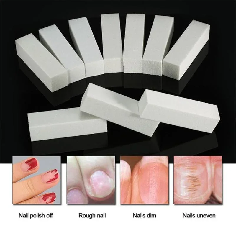 

3Pcs White Buffing Sanding Files Block Pedicure Manicure Care Nail Art Buffer