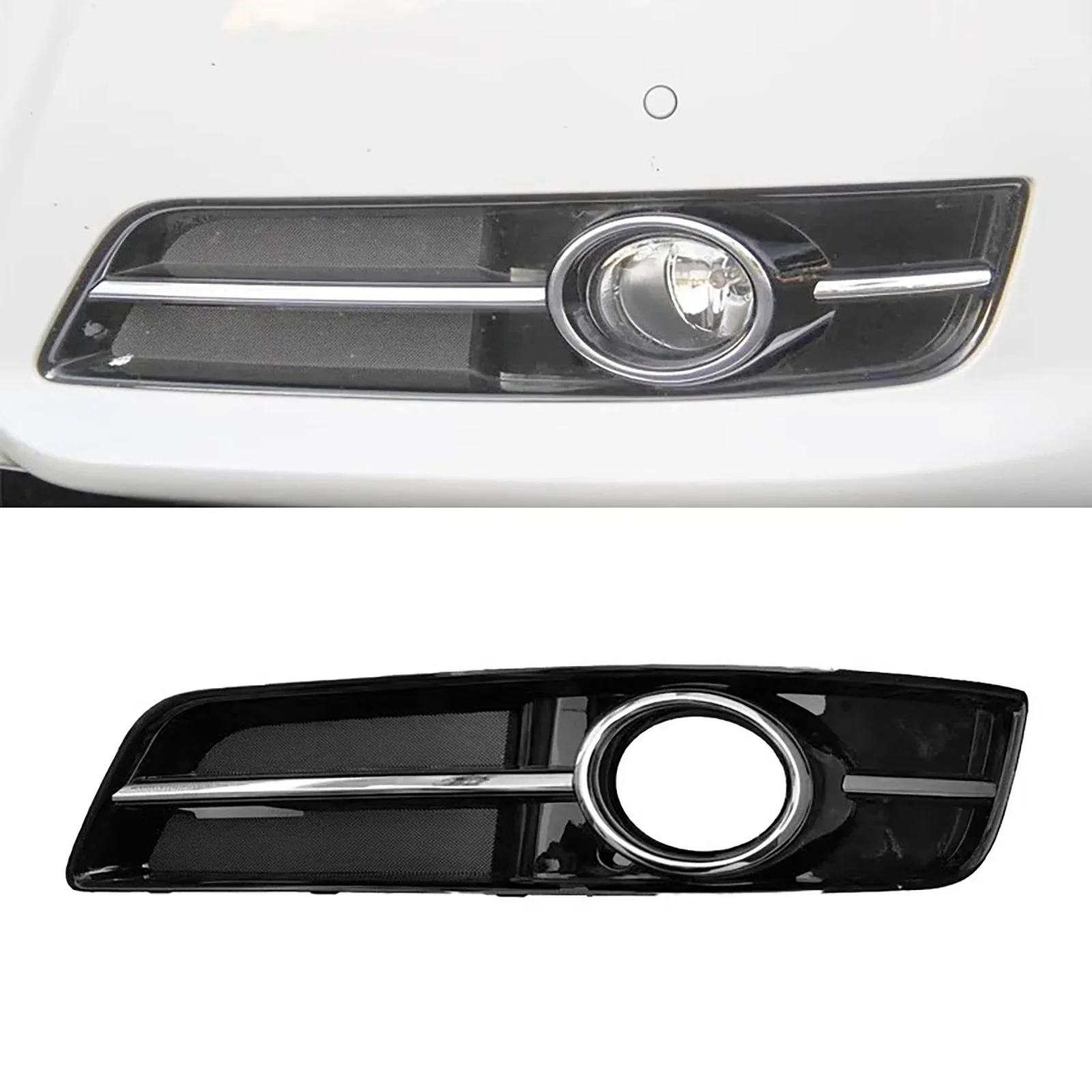 Osłona światła przeciwmgielnego pasuje do Audi A3 2010 2011 2012 2013 przedni zderzak lampa przeciwmgielna zewnętrzna osłona ochronna # 8P 0807681 J, # 8P 0807682 J — 2