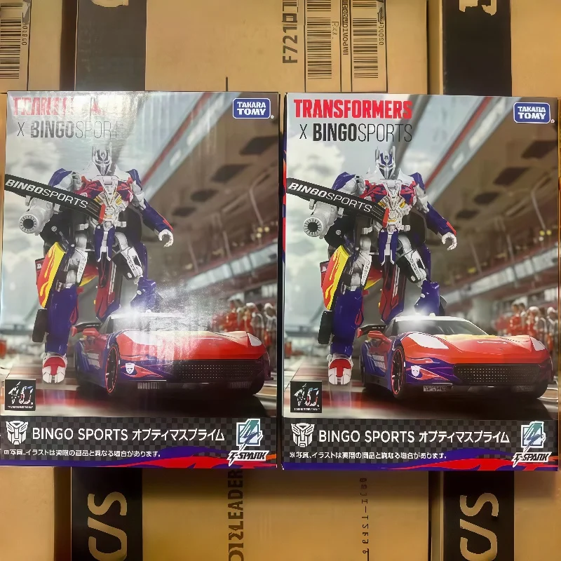 Op voorraad Takara Tomy Transformers Klassieke films BINGO SPORTS Optimus Action Figure Model Verzamel hobby's Speelgoed Vakantiecadeau