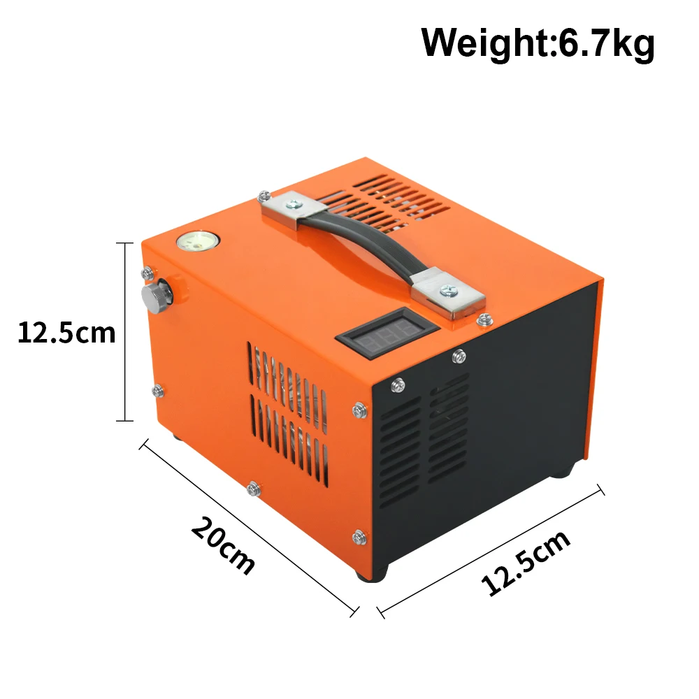 Imagem -05 - Compressor de ar Pneumático Portátil Aplica-se à Garrafa de Mergulho Pressão Pcp 110v 220v 4500psi 300bar 12v o