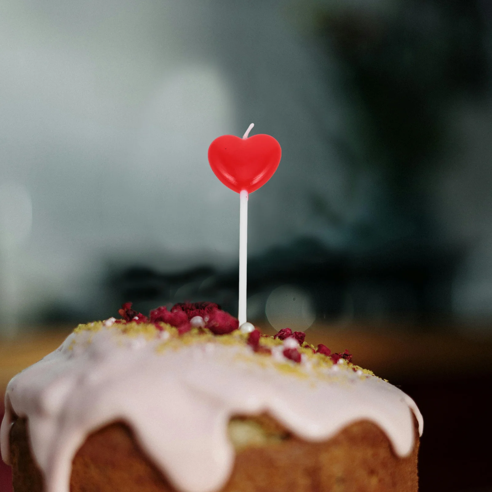

50 Pcs Small Love Heart Shape Cake Decorations for Party Bulk Stationery Birthday Wax Christmas
