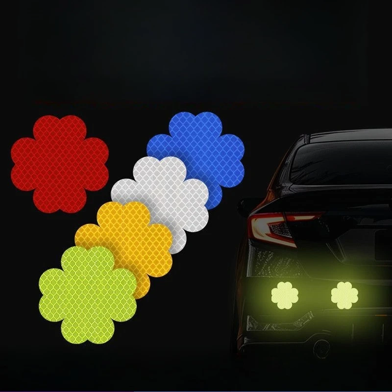 

10Pcs Reflective Stickers for Car Night Warning Mark Label Bicycle Reflective Tape Luminous Car Bumper Reflective Sticker