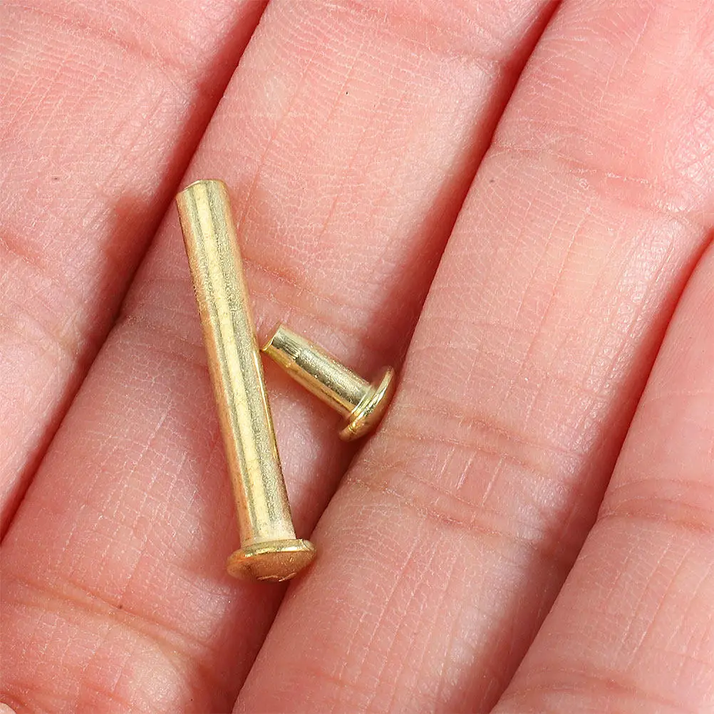 5Set Luxury Gold Plated Metal Fan Rivet Nut Set Round Cap Design for Folding Hand Fan Repair DIY Replacement Kit Handheld Solid