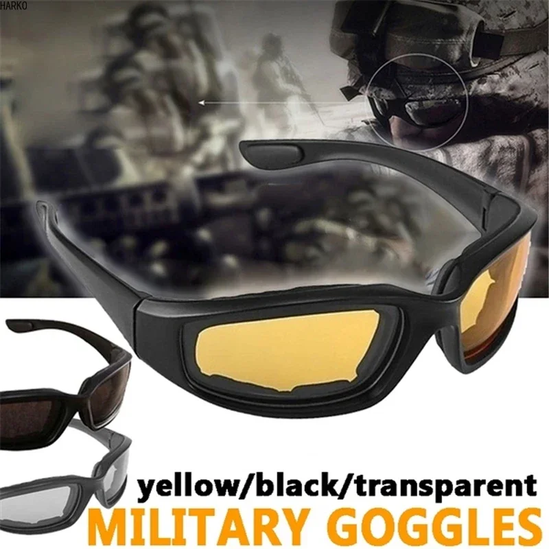 Lunettes de soleil polarisées de l\'armée pour la chasse et le tir, lunettes de moto Airsoft, protection des yeux pour hommes, lunettes de moto