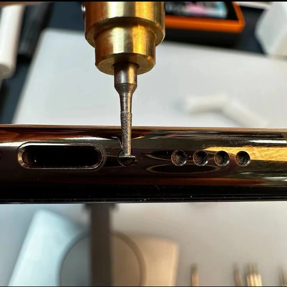 ปากกาเจาะขัดขนาดเล็กสำหรับ iPhone 14 13Pro สูงสุด12เมนบอร์ดซีพียูซ่อมหน้าจอสัมผัสชิป IC เครื่องมือตัดแกะสลัก