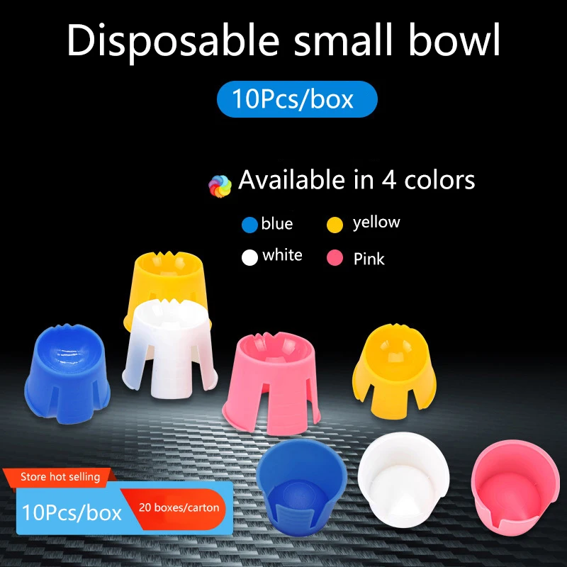 10PCS Disposable Dental Mixing Cup Bowl Cosmetic Tattoo Dappen Dish Multi-purpose Holder Tool Plastic Bowl