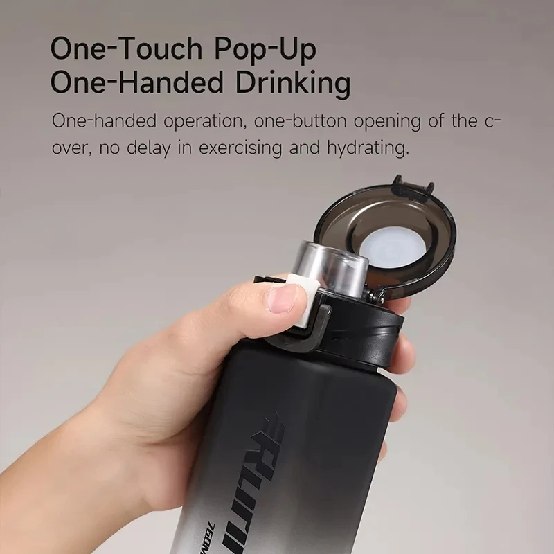 Вместительная бутылка для воды QUANGE из тритана, герметичная, портативная, для улицы, путешествий, спорта, фитнеса, тренажерного зала, велоспорта, летние бутылки для воды 760 мл