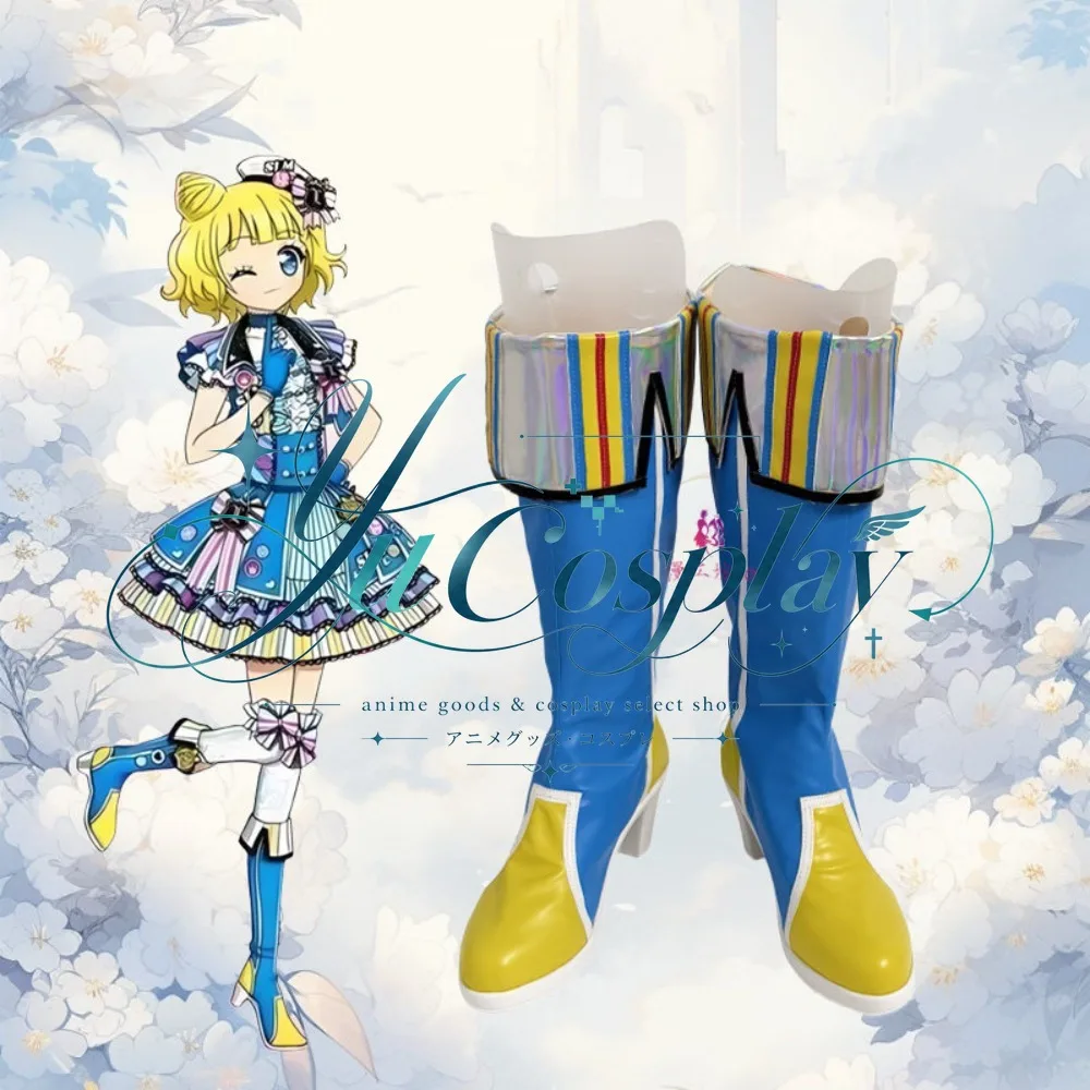 pripara-minami-mirei-badge-cosplay-shoes-custom-anime-game-boots-idol-stage-costume-footwear