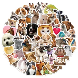 50 PCS Funny Dog Stickers Cute Animal Sticker for Journaling Laptop Scrapbook Water Bottles Guitar Suitcase Phone Snowboard