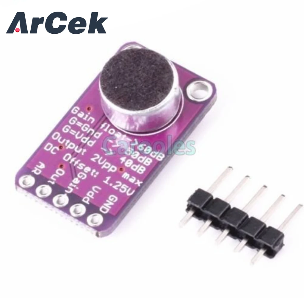 MAX9814 Microphone AGC Amplifier Board Sound Sensor Module Auto Gain Control Attack for Arduino MAX4466 PCB Board Diy Kit