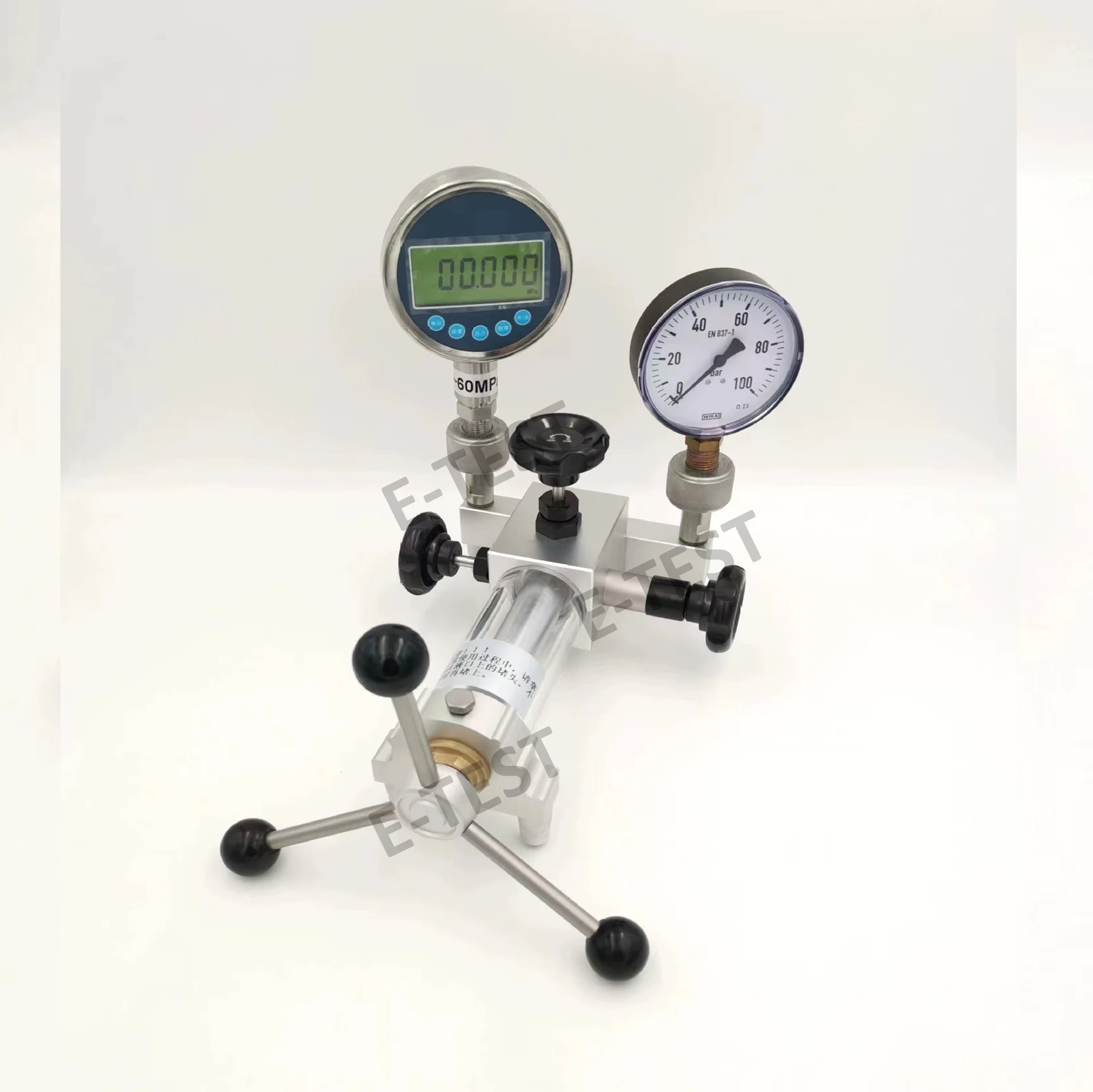 Portable Hydraulic Pressure Calibrator Source Inspection Table Device Pressure Gauge Manual Liquid Pressure Pump calibrator