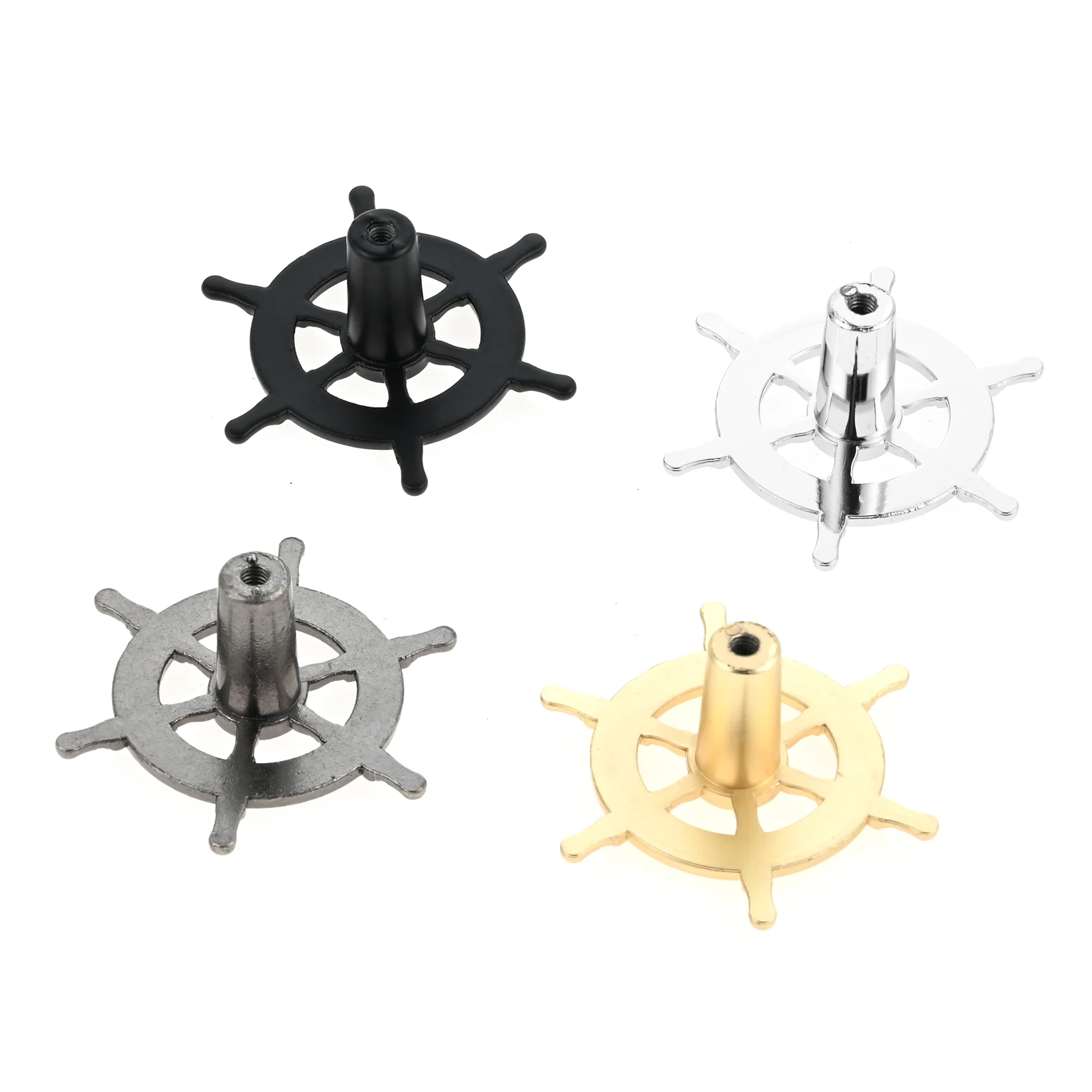 1pc Creative Wheel Shaped Handle With Screw Ship Steering Cabinet Drawer Knobs Accessories For Furniture Hardware Decoration