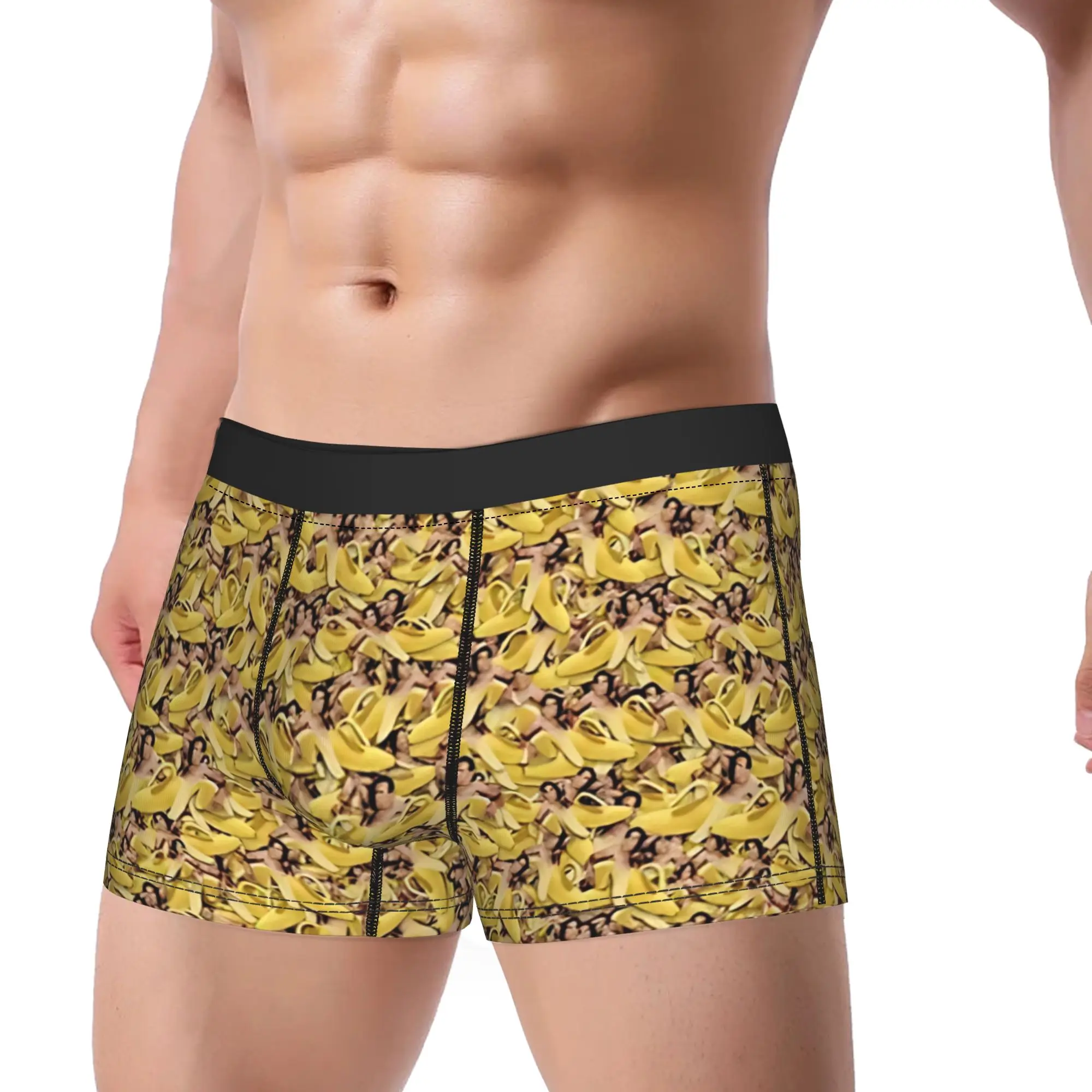 

Nicholas cage banana Underwear Elastic Underpants Print Shorts Briefs For Male 3D Pouch Large Size Boxershorts