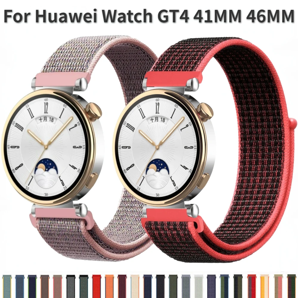 

18mm 20mm 22mm Nylon Strap for Huawei Watch GT4 41mm 46mm/GT2 3 4Pro Bracelet for Samsung Watch 3/4/5/6/Classic/Amazfit GTR Band