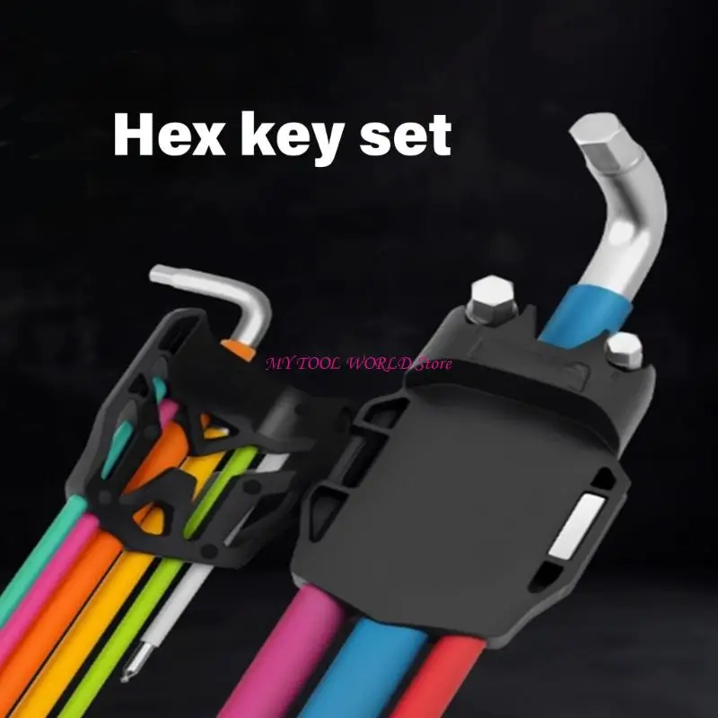 

9Pcs Wrench Set Hexagonal Shank L Wrench For Automotive Industrial Repairs A2BB