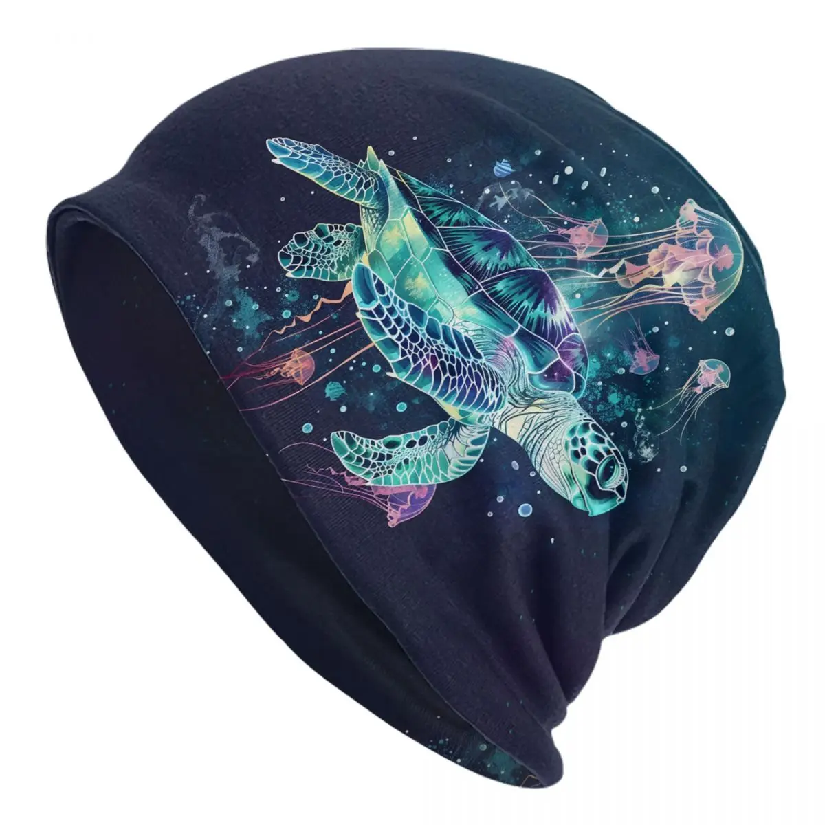 Jellyfish Turtles Unisex Bonnet Thin Cycling Hats Double Layer Hat Breathable Caps