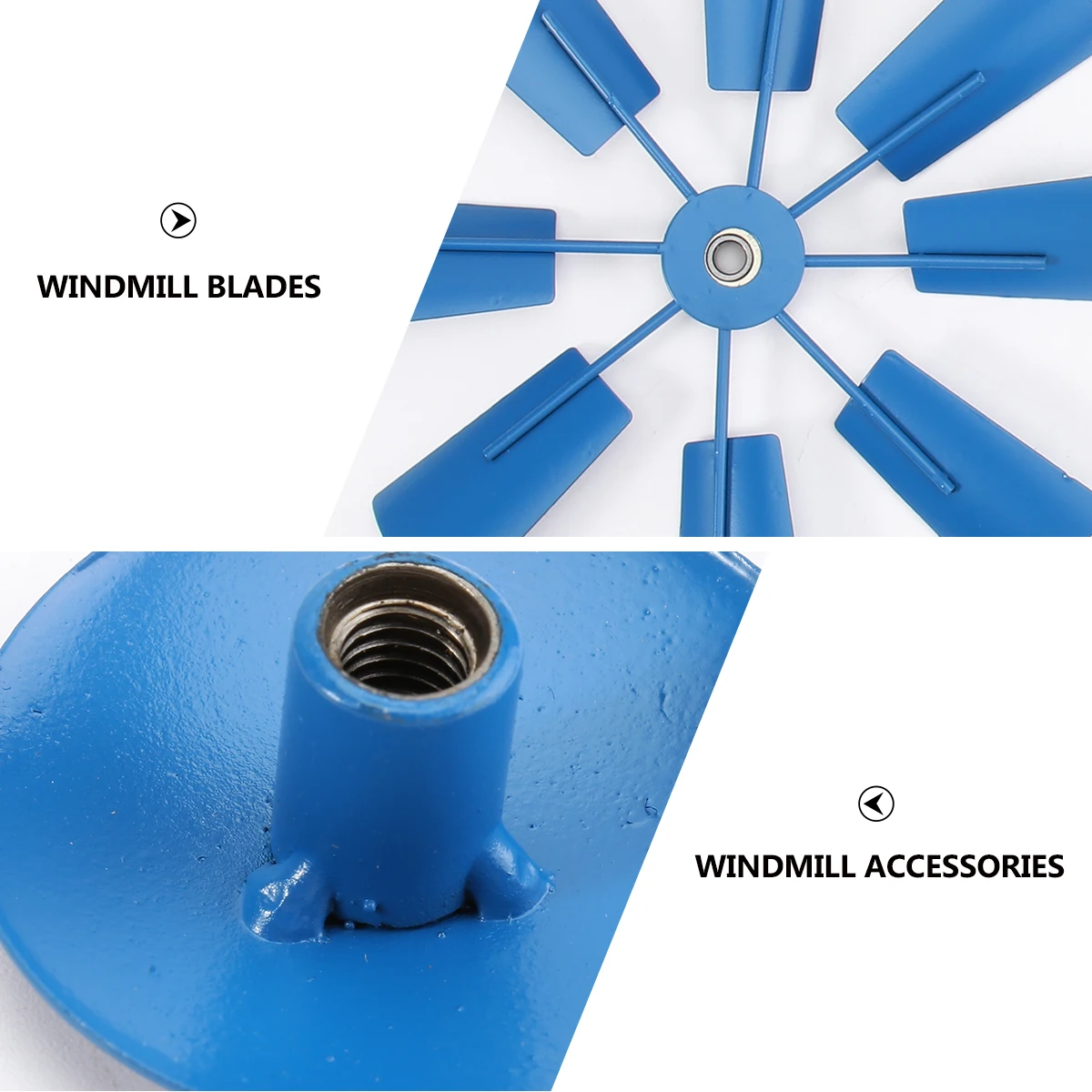 

1Pcs Iron Windmill Decorative Pinwheel Plug-in Garden Yard Outdoor Wind Spinner Winnower Ornament Plug-in Windmill