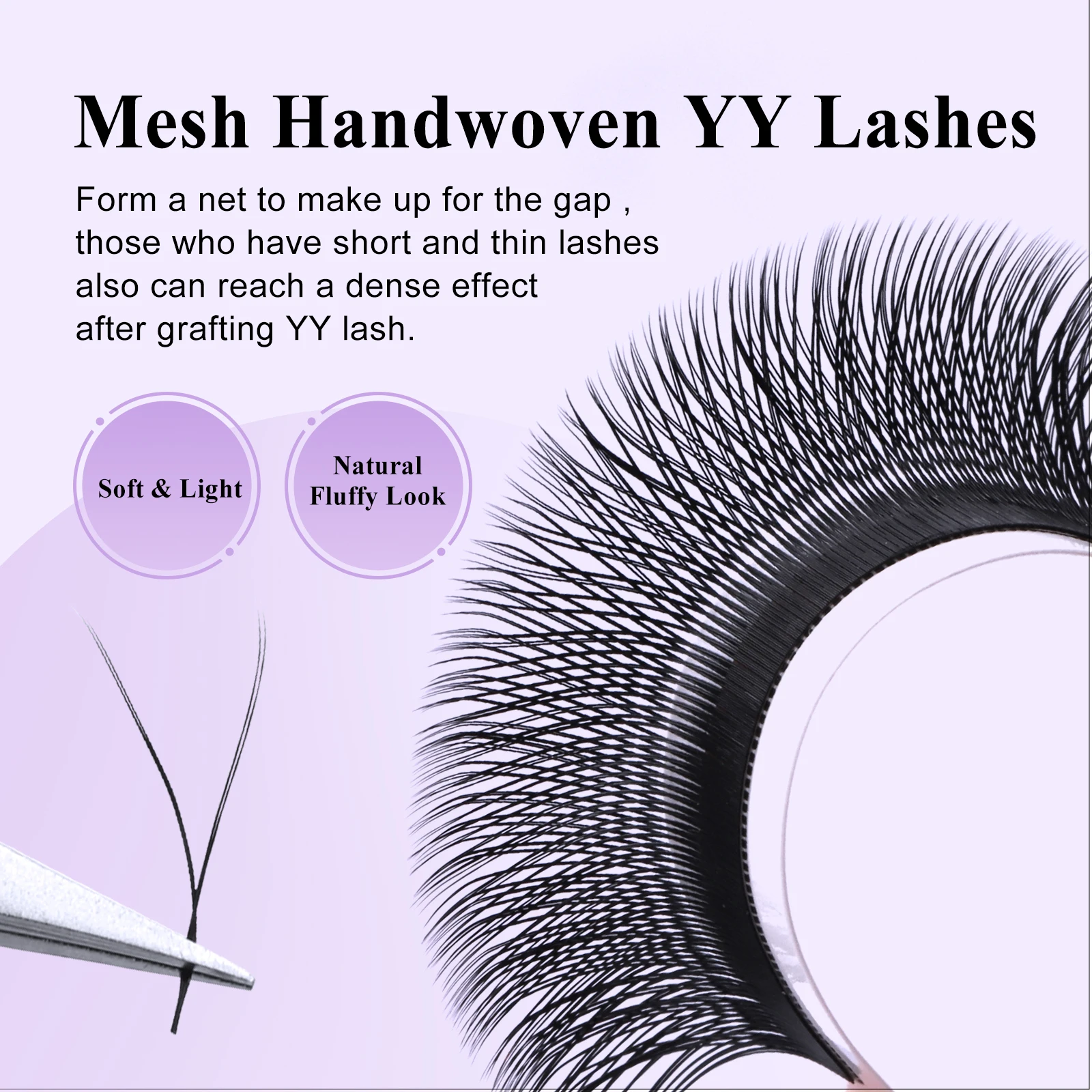 Wendy Lashes 10 sztuk/zestaw Rzęsy w kształcie litery Y Hurtownia Ręcznie Tkane Premium 12 Linii YY Przedłużanie Rzęs Makijaż Akcesoria do Rzęs 0.05/0.07