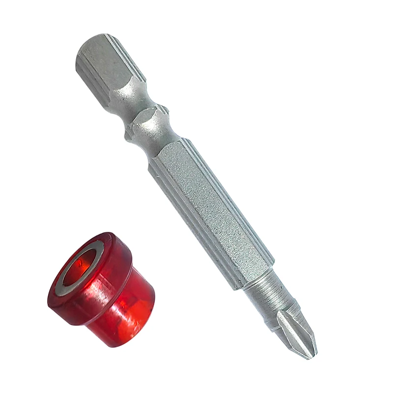 S2 Magnetic Double Head Cross 50mmPH2 High Hardness Screwdriver with Detachable Magnetic Coil for Positioning