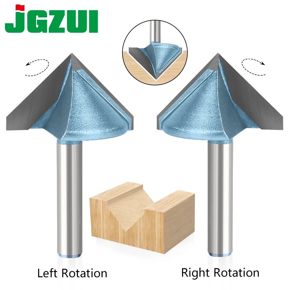 6mm 1/4in gambo sinistro e destro 90 gradi V Groove Template Router Bit fresas para router madera fresas para tupia de madeira