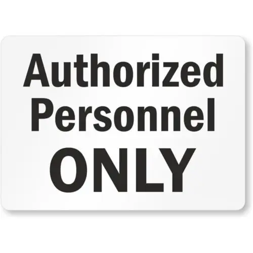 Authorized Personnel Only Ansi Caution Aluminum Weatherproof Sign p944-Aluminum