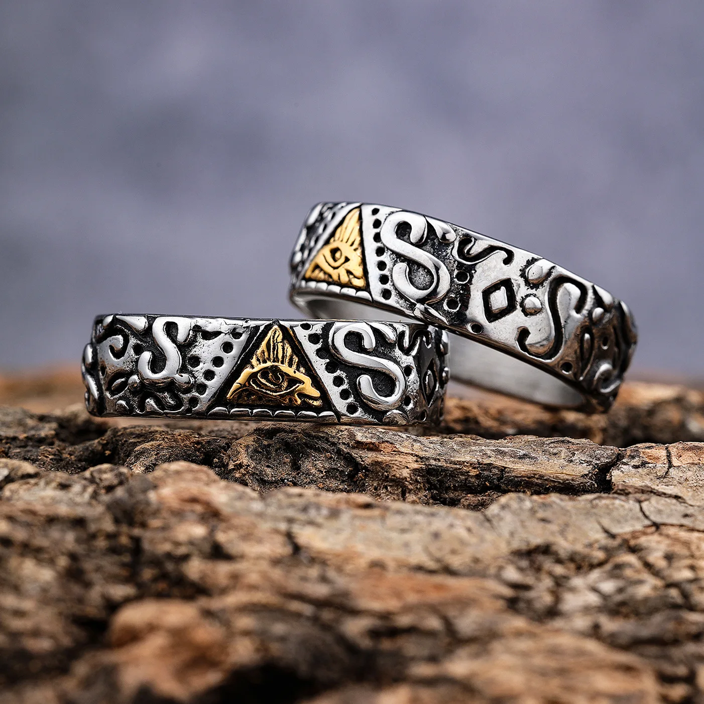 

Hot-Selling Stainless Steel Eye Of Horus Ring For Men's Personalized Vintage Style Stainless Steel Jewelry Decoration.