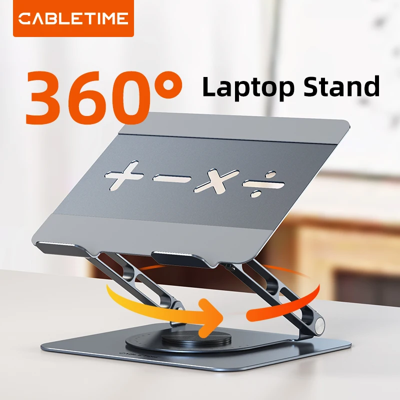 CABLETIME Laptop-Ständer 360 °   Drehbarer, faltbarer vertikaler iPad-Ständer aus Aluminium für Dell Lenovo Gaming Laptop