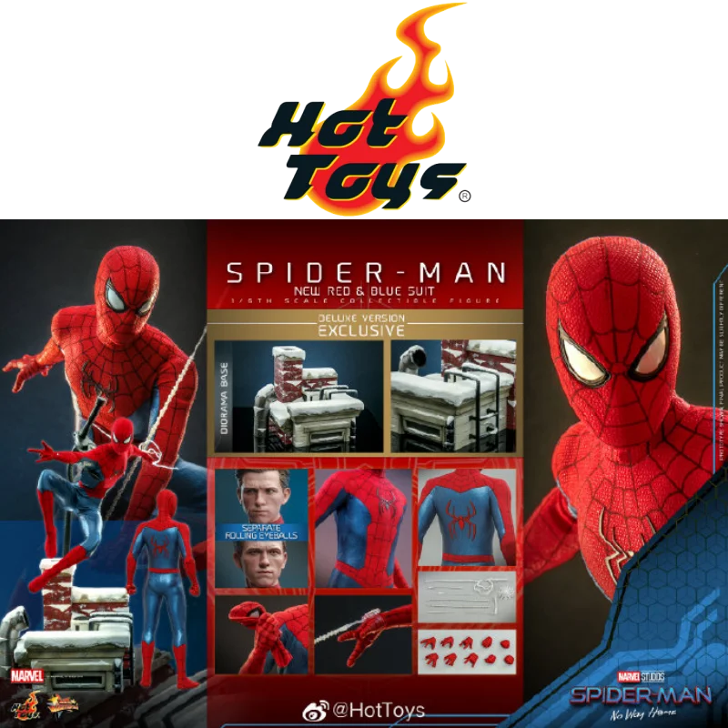 

Новые модели Hottoys Ht 1/6 Человек-паук Герой без возврата новая красная и синяя рубашка Боевая Mms680 подарок