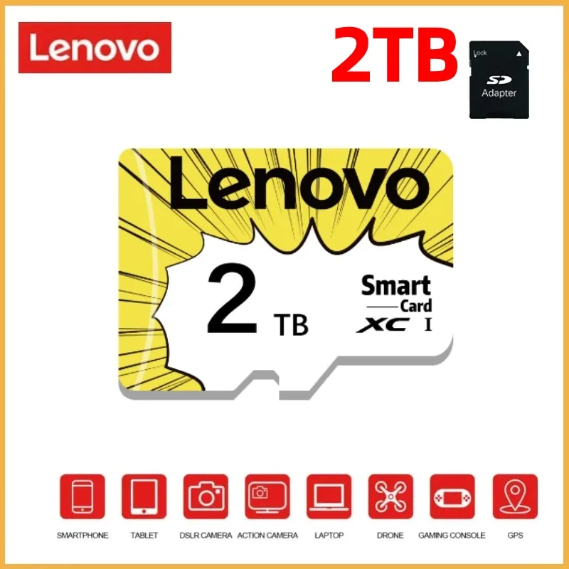 Scheda di memoria Flash Lenovo ad alta velocità SD/TF scheda SD da 2TB scheda di memoria Flash TF da 1TB 512G per registratore di guida cameracartao De Memória