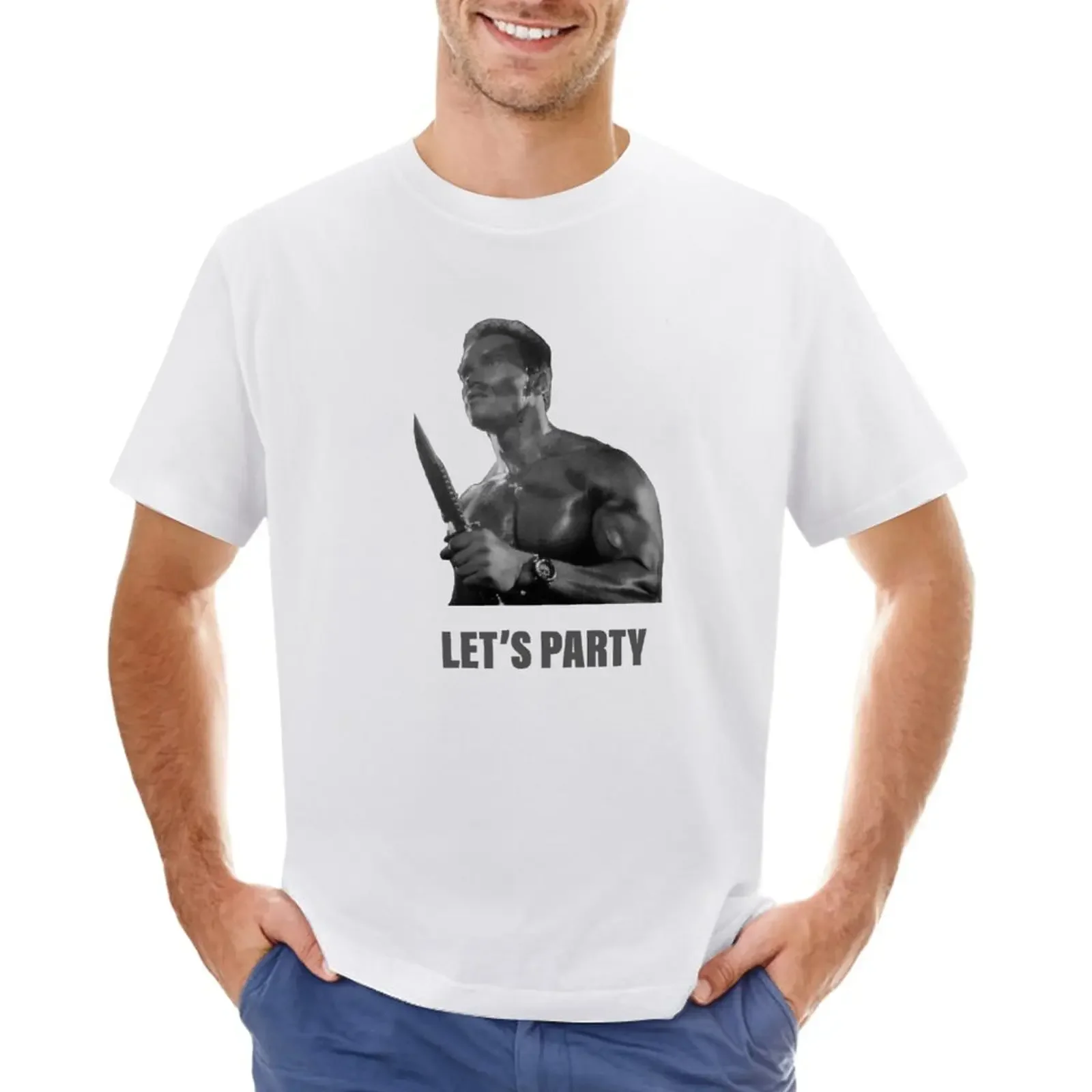 Arnold Schwarzenegger - Commando - Let’s Party T-Shirt summer top cute clothes heavyweights mens t shirts casual stylish