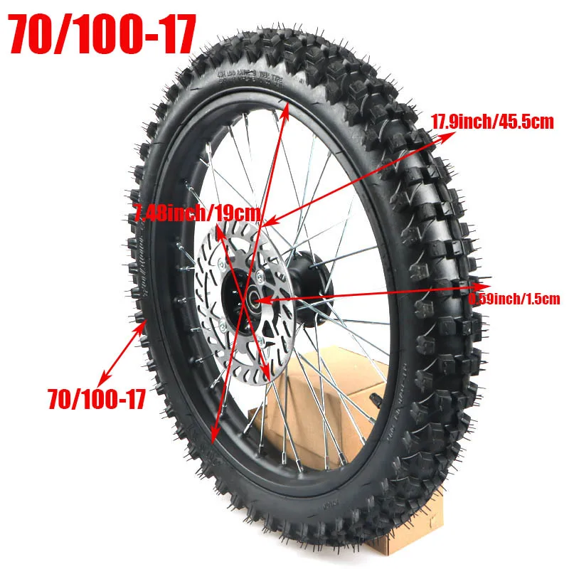 

FOR Dirt bike/Pit bike/Monkey bike/70/90/110/125/140/150/160ccPetrol scooter and electric scooter 70/100-17