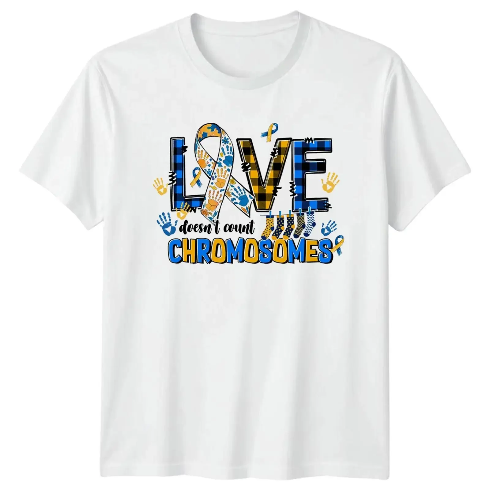 Liebe zählt nicht Chromosomen Autismus Bewusstsein Grafik T Shirt vintage Washed graphic Casual Stretched Slightly fashion