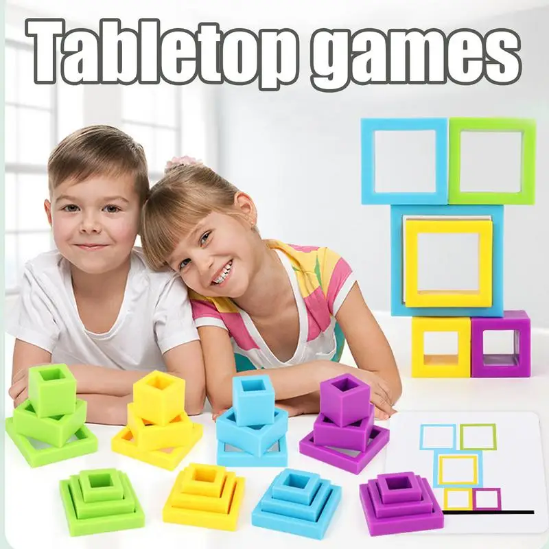 Puzzle Blocks Toy Stacking Puzzle Preschool Building Toy Exquisite Parents Kids Interaction Board Game For Thanksgiving Birthday