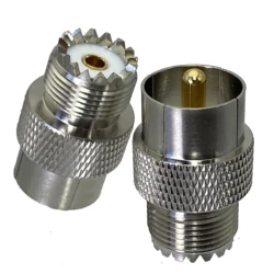 1Pcs UHF PL259 Male to UHF SO239 Female Jack Connector Slide-on push on RF Coaxial Cable Adapter Wire Terminals