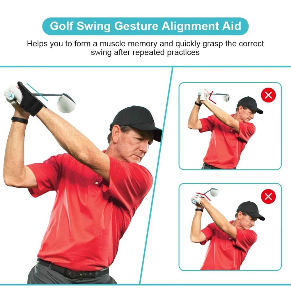 Golf Swing Wrist Brace Trainer Aid Correct Training Swing Gesture Alignment Wris Band Practice Tool